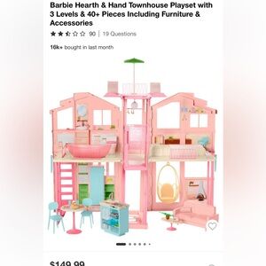 Barbie Townhouse Playset with Pink and Blue Accents